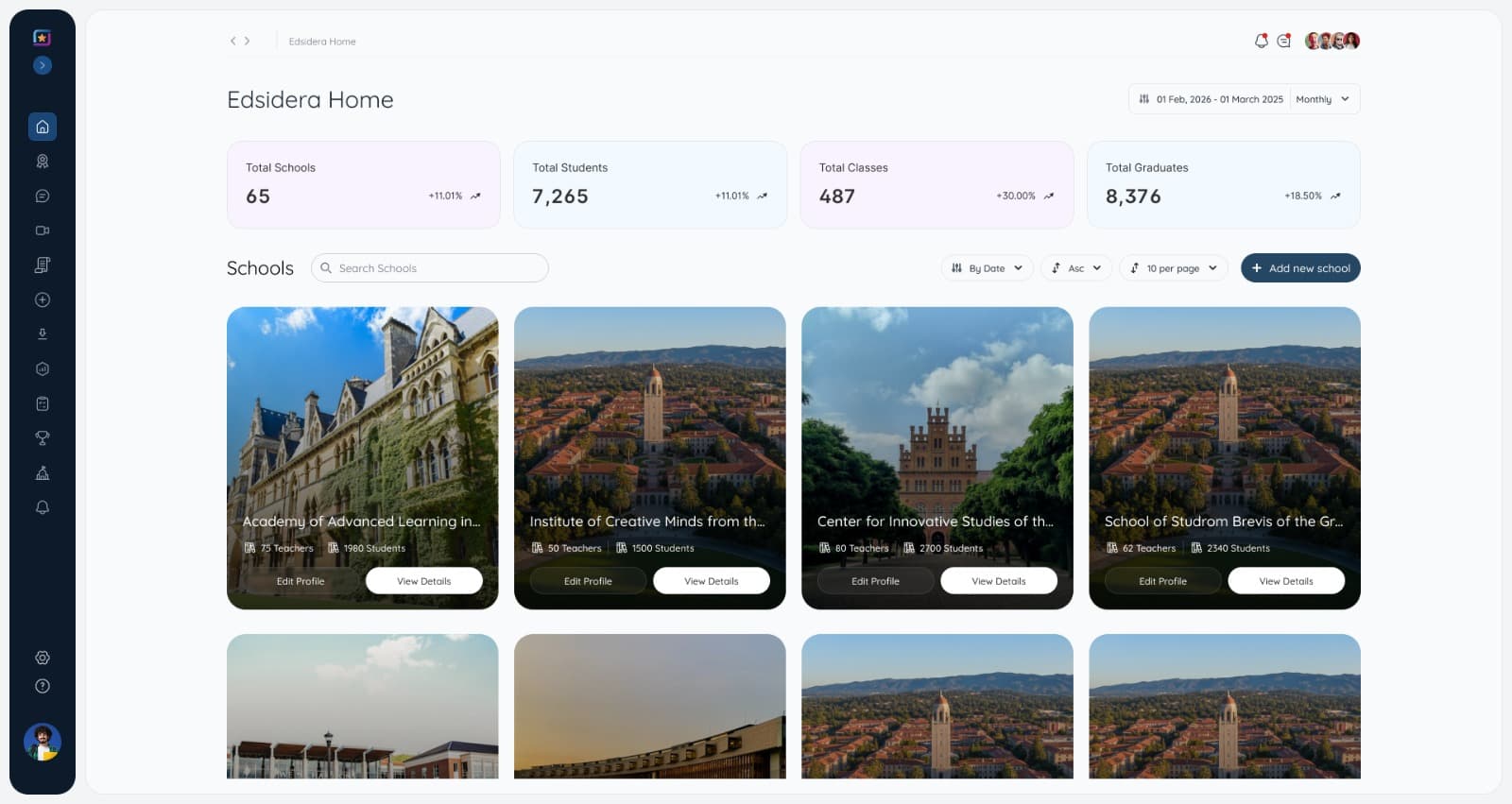 Edsidera interface